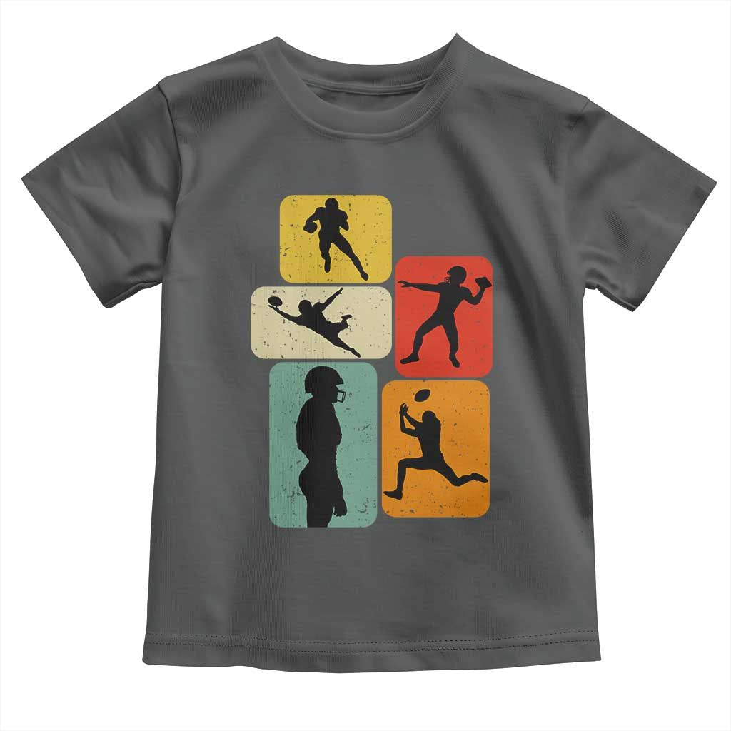 American Football Player Retro Vintage Sport Lover Toddler T Shirt TS11 Dark Heather Print Your Wear