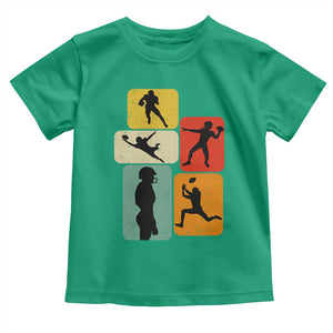 American Football Player Retro Vintage Sport Lover Toddler T Shirt - Print Your Wear