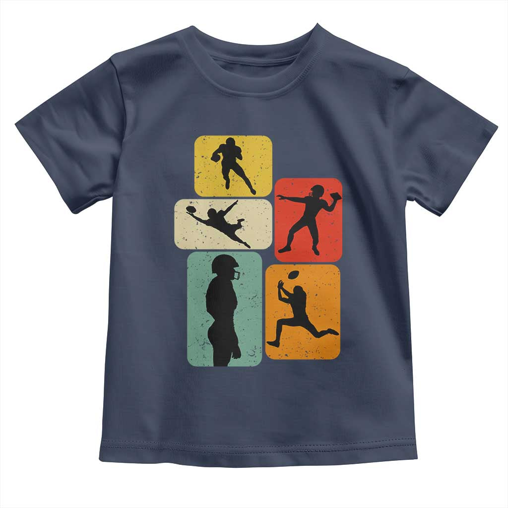American Football Player Retro Vintage Sport Lover Toddler T Shirt TS11 Navy Print Your Wear