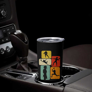 American Football Player Retro Vintage Sport Lover Tumbler Cup - Print Your Wear