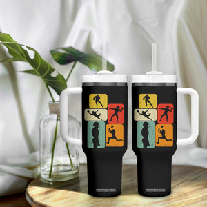 American Football Player Retro Vintage Sport Lover Tumbler With Handle - Print Your Wear