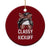 Funny Classy Until Kickoff Ceramic Ornament American Football Game Day Messy Bun TS11 1pc Red Print Your Wear