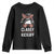 Funny Classy Until Kickoff Youth Sweatshirt American Football Game Day Messy Bun - Print Your Wear