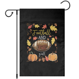 Football And Fall Yall Garden Flag Fall Season American Football - Print Your Wear