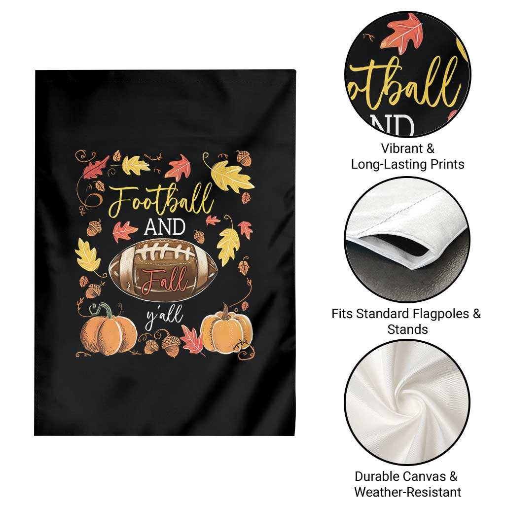 Football And Fall Yall Garden Flag Fall Season American Football TS11 Print Your Wear