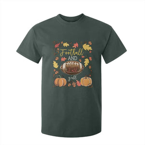 Football And Fall Yall T Shirt For Kid Fall Season American Football TS11 Dark Forest Green Print Your Wear