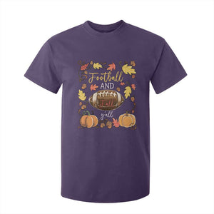 Football And Fall Yall T Shirt For Kid Fall Season American Football - Print Your Wear