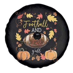 Football And Fall Yall Spare Tire Cover Fall Season American Football - Print Your Wear