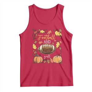 Football And Fall Yall Tank Top Fall Season American Football TS11 Red Print Your Wear