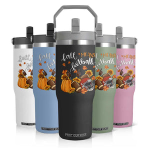 Fall Means Football Flip Straw Tumbler Fall Season American Football Thanksgiving TS11 Print Your Wear