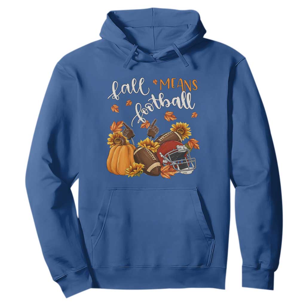 Fall Means Football Hoodie Fall Season American Football Thanksgiving TS11 Royal Blue Print Your Wear