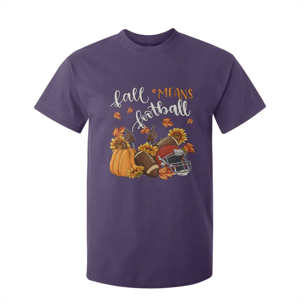 Fall Means Football T Shirt For Kid Fall Season American Football Thanksgiving TS11 Purple Print Your Wear