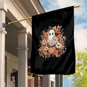 Halloween Ghost Garden Flag Vintage Floral Pumpkin Glitter Print TS11 Print Your Wear