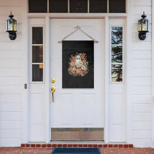 Halloween Ghost Garden Flag Vintage Floral Pumpkin Glitter Print TS11 Print Your Wear
