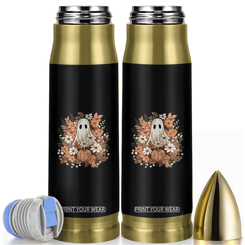 Halloween Ghost Bullet Tumbler Vintage Floral Pumpkin Glitter Print TS11 Black Print Your Wear