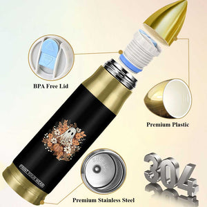 Halloween Ghost Bullet Tumbler Vintage Floral Pumpkin Glitter Print TS11 Print Your Wear