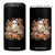Halloween Ghost 4 in 1 Can Cooler Tumbler Vintage Floral Pumpkin Glitter Print TS11 One Size: 16 oz Black Print Your Wear