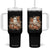 Halloween Ghost Tumbler With Handle Vintage Floral Pumpkin Glitter Print TS11 One Size: 40 oz Black Print Your Wear