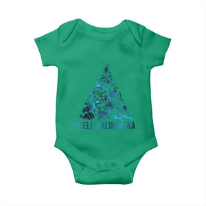 Christmas In Hawaii Baby Onesie Mele Kalikimala Sea Animals Xmas Tree TS11 Irish Green Print Your Wear