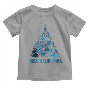 Christmas In Hawaii Baby Shirt Mele Kalikimala Sea Animals Xmas Tree TS11 Sport Gray Print Your Wear