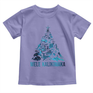 Christmas In Hawaii Baby Shirt Mele Kalikimala Sea Animals Xmas Tree TS11 Violet Print Your Wear