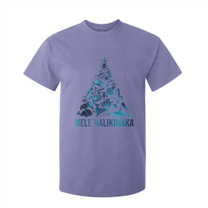 Christmas In Hawaii T Shirt For Kid Mele Kalikimala Sea Animals Xmas Tree TS11 Violet Print Your Wear