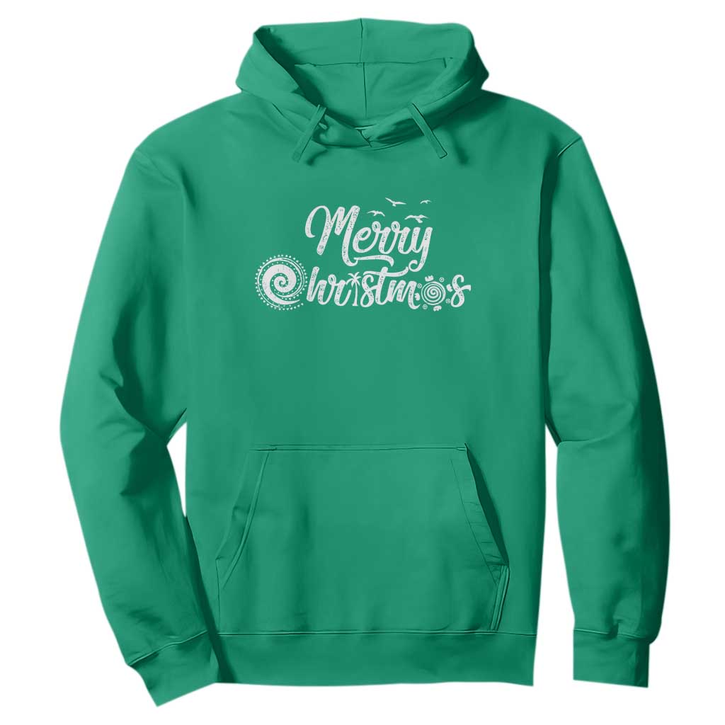Christmas In Hawaii Hoodie Merry Christmas Hawaiian Symbols TS11 Irish Green Print Your Wear