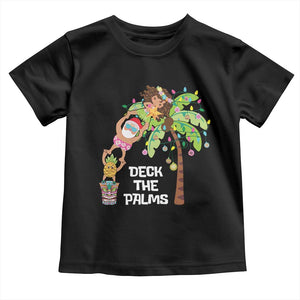 Christmas In Hawaii Baby Shirt Deck The Palms Santa Hula Girl Tiki TS11 Black Print Your Wear