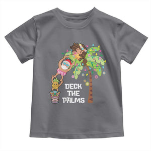 Christmas In Hawaii Baby Shirt Deck The Palms Santa Hula Girl Tiki TS11 Charcoal Print Your Wear