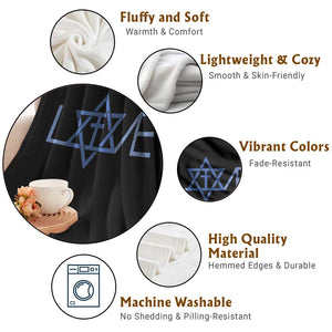 Love Jewish Messianic Cross Star Of David Throw Blanket TS11 Print Your Wear