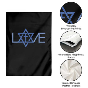 Love Jewish Messianic Cross Star Of David Garden Flag TS11 Print Your Wear