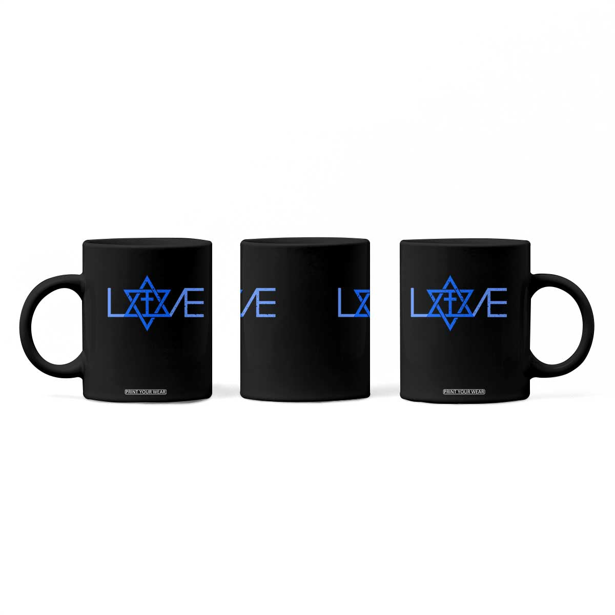 Love Jewish Messianic Cross Star Of David Coffee Mug TS11 Print Your Wear