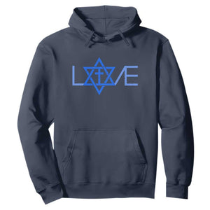 Love Jewish Messianic Cross Star Of David Hoodie TS11 Navy Print Your Wear