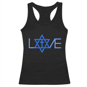 Love Jewish Messianic Cross Star Of David Racerback Tank Top TS11 Black Print Your Wear