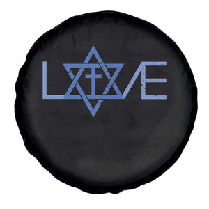 Love Jewish Messianic Cross Star Of David Spare Tire Cover TS11 Print Your Wear