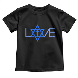 Love Jewish Messianic Cross Star Of David Toddler T Shirt TS11 Black Print Your Wear