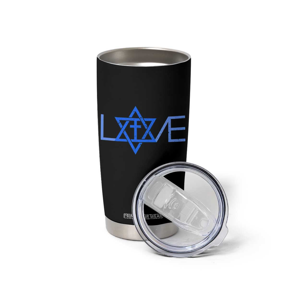 Love Jewish Messianic Cross Star Of David Tumbler Cup TS11 Print Your Wear