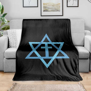 Messianic Cross Star of David Yeshua Jesus Throw Blanket TS11 Print Your Wear