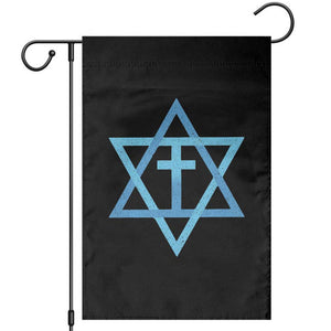 Messianic Cross Star of David Yeshua Jesus Garden Flag TS11 Black Print Your Wear