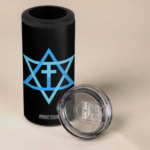 Messianic Cross Star of David Yeshua Jesus 4 in 1 Can Cooler Tumbler TS11 Print Your Wear