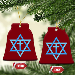 Messianic Cross Star of David Yeshua Jesus Ceramic Ornament TS11 Print Your Wear