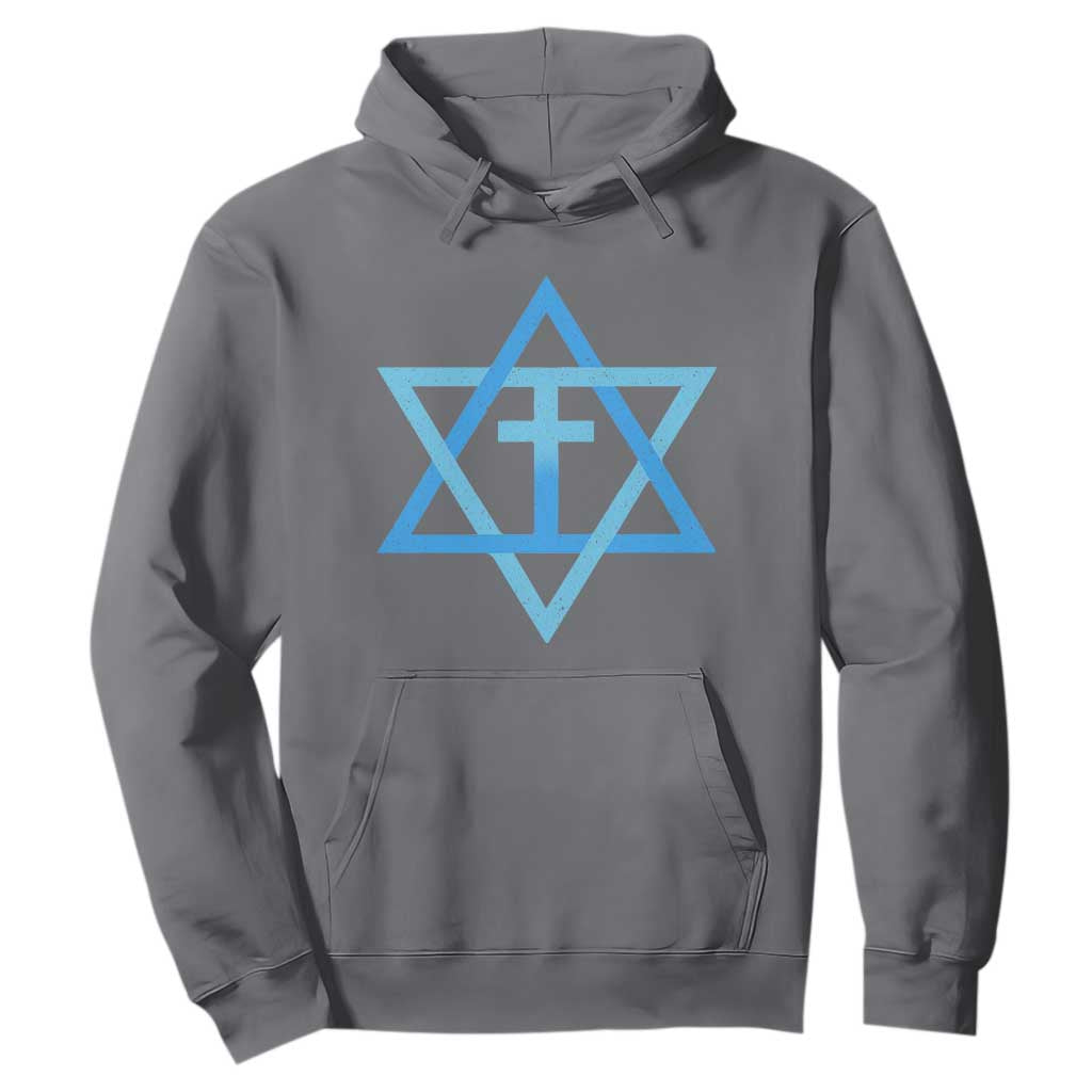 Messianic Cross Star of David Yeshua Jesus Hoodie TS11 Charcoal Print Your Wear