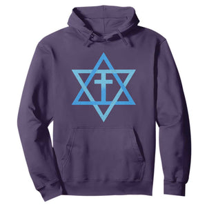 Messianic Cross Star of David Yeshua Jesus Hoodie TS11 Purple Print Your Wear