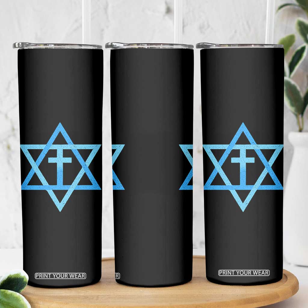 Messianic Cross Star of David Yeshua Jesus Skinny Tumbler TS11 Print Your Wear