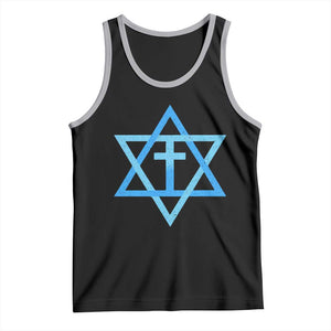 Messianic Cross Star of David Yeshua Jesus Tank Top TS11 Black Athletic Heather Print Your Wear