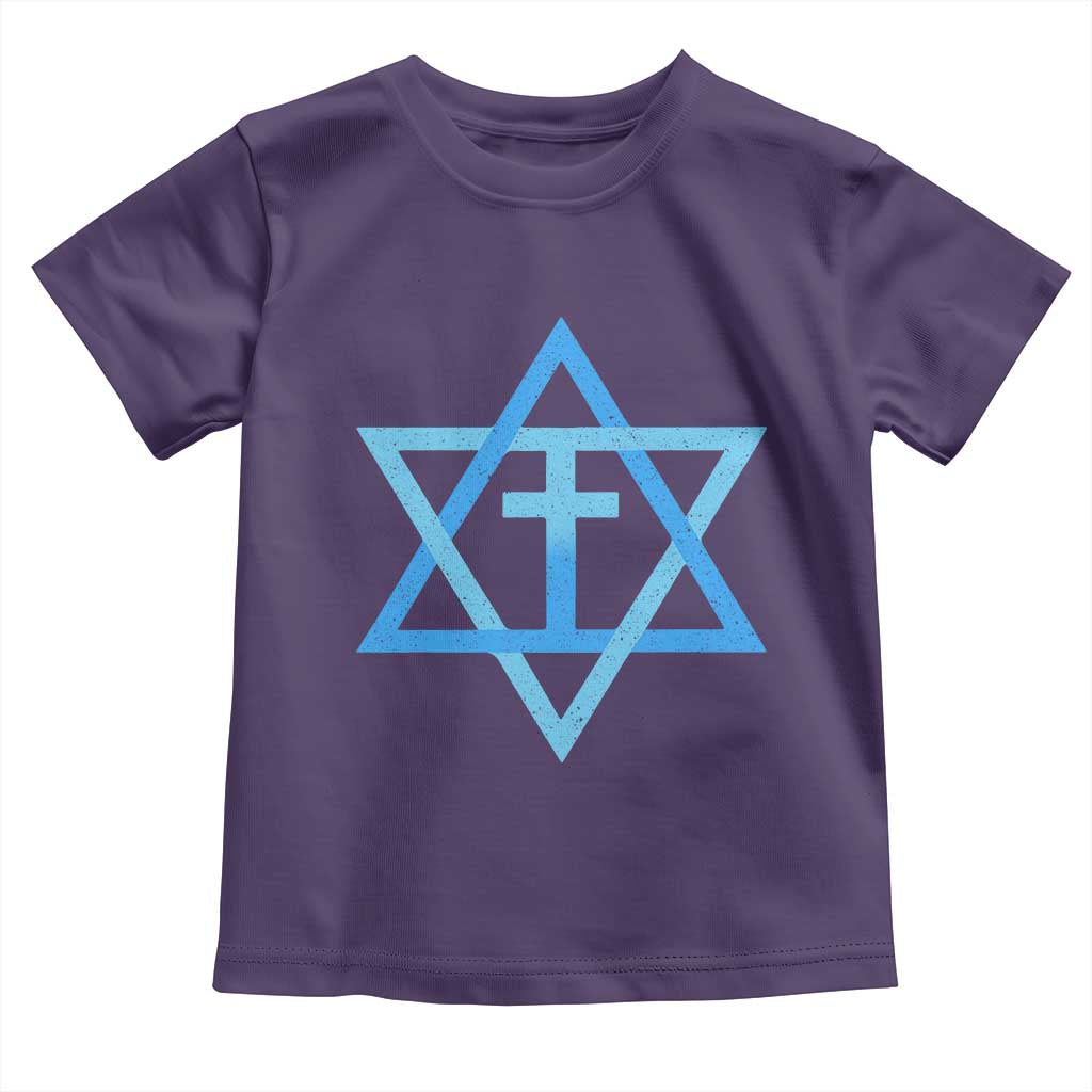 Messianic Cross Star of David Yeshua Jesus Toddler T Shirt TS11 Purple Print Your Wear