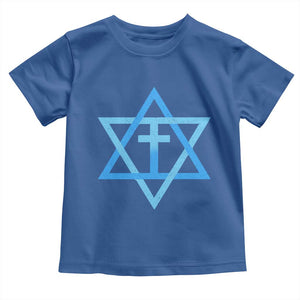 Messianic Cross Star of David Yeshua Jesus Toddler T Shirt TS11 Royal Blue Print Your Wear
