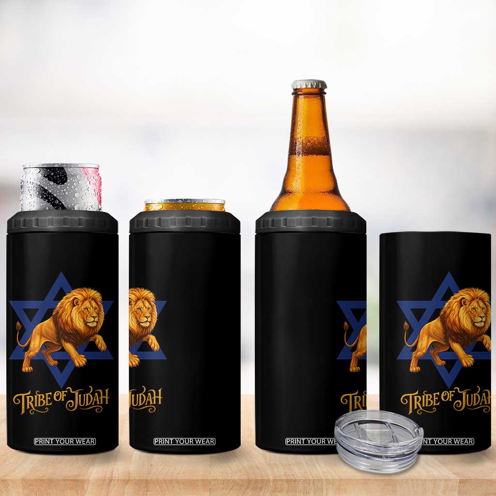 Tribe Of Judah 4 in 1 Can Cooler Tumbler Bible History Hebrew Christ Israelite Lion TS11 Print Your Wear