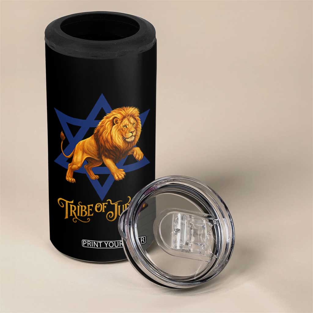 Tribe Of Judah 4 in 1 Can Cooler Tumbler Bible History Hebrew Christ Israelite Lion TS11 Print Your Wear