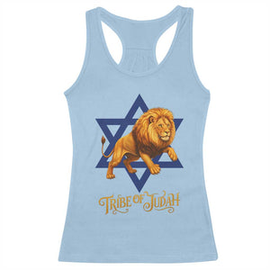 Tribe Of Judah Racerback Tank Top Bible History Hebrew Christ Israelite Lion TS11 Light Blue Print Your Wear
